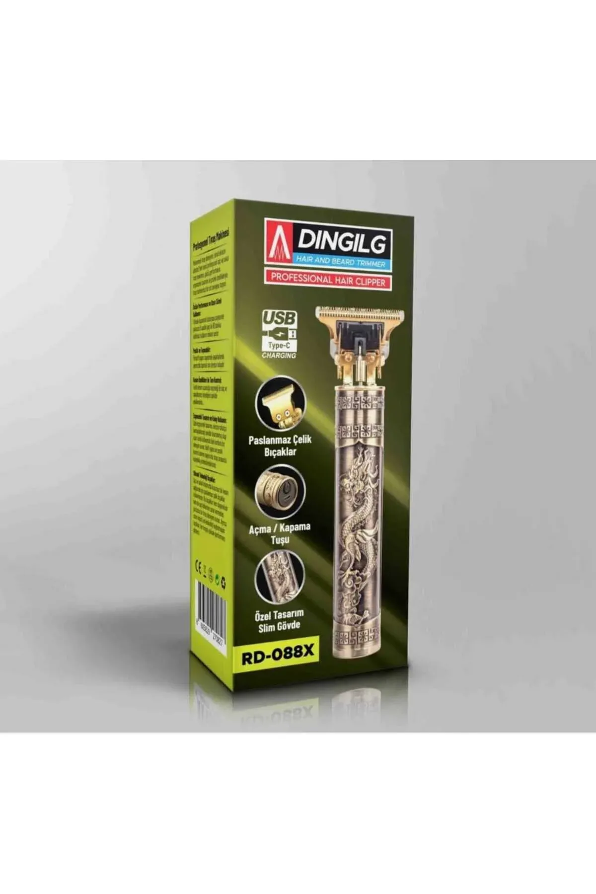 Plastik Kasa Profesyonel Saç Sakal Ense Çizim Tüm Vücut Tüyü Lazer Öncesi Tıraş Makinesi. görseli