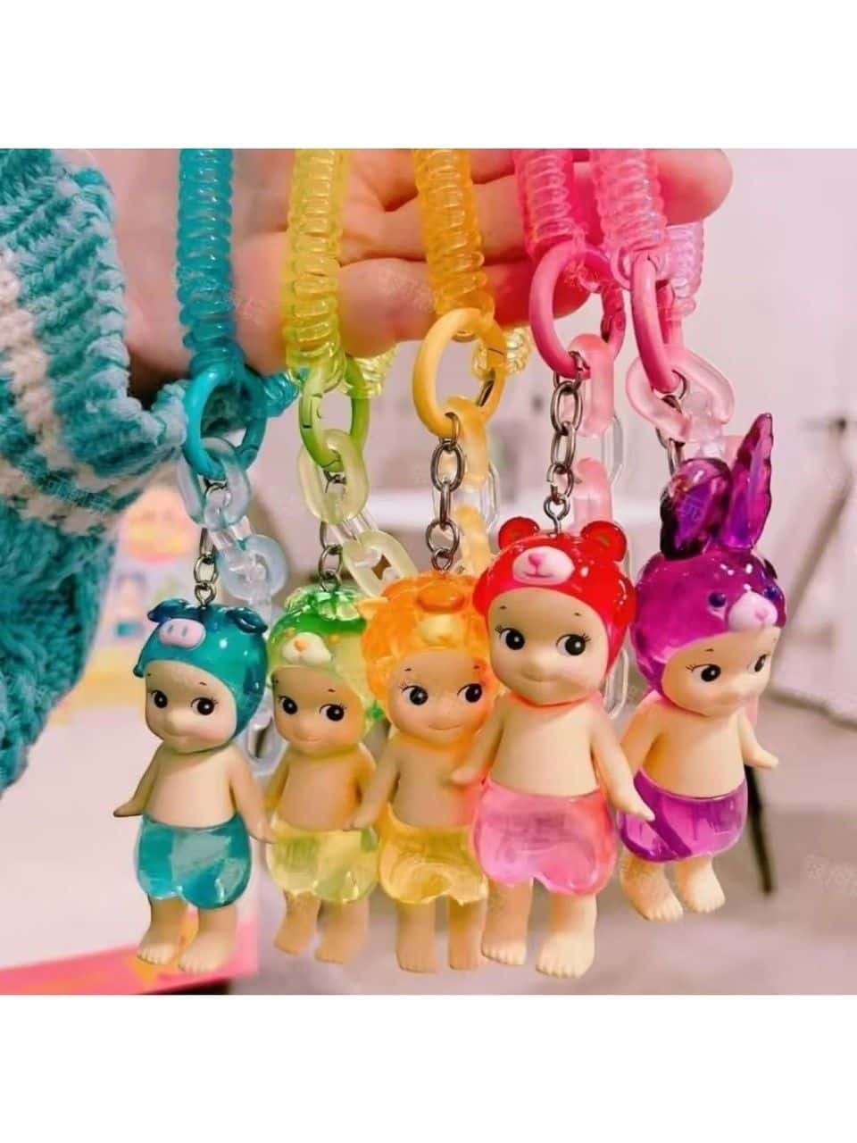 Sony Angel Anahtarlık Büyük Boy Sürpriz Kutulu Yeni Nesil Labubu Tarz Bebek Anahtarlık Sony Angel görseli