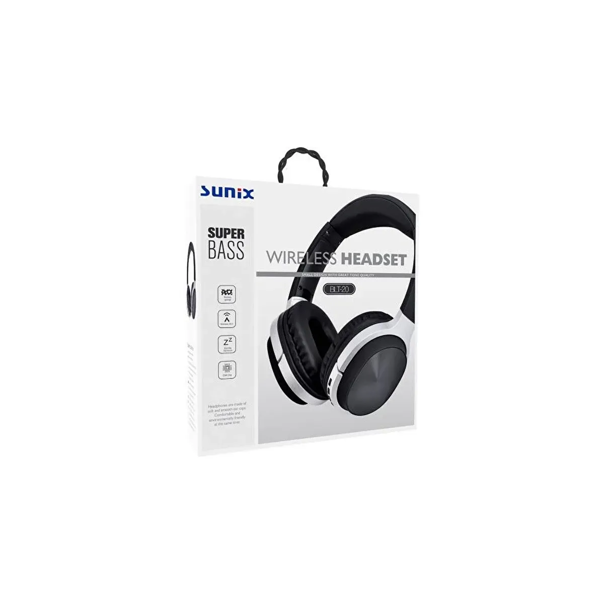 Sunix BLT-20 Mikrofonlu Ayarlanabilir Siyah Bluetooth Kulak Üstü Kulaklık