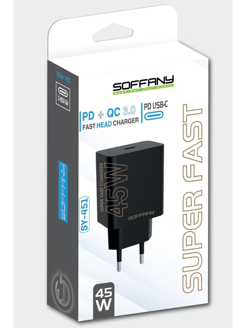 Soffany SY-451 45W PD TURBO Şarj Başlığı